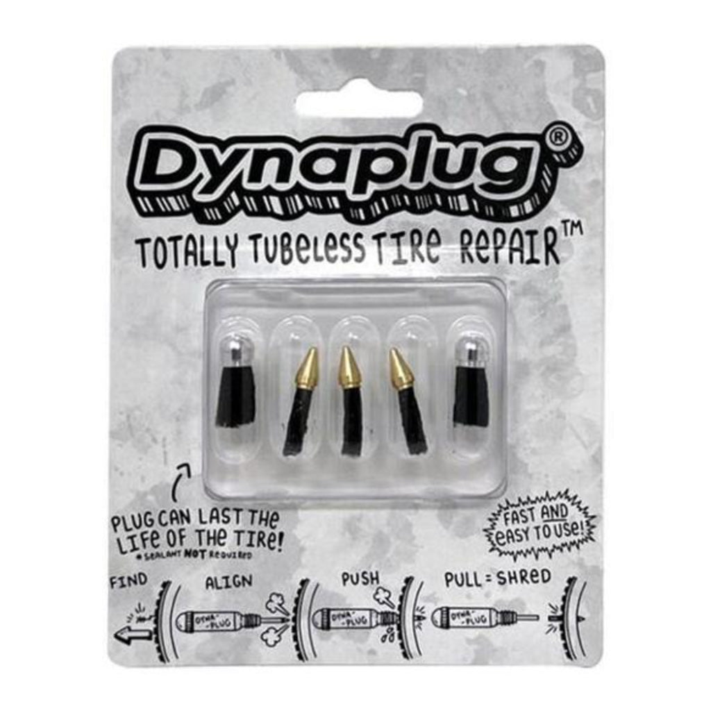 Dynaplug Tubeless Tire Repair Plugs, Combo 5 pack (Pointed Soft Nose Tip + Megaplug)
