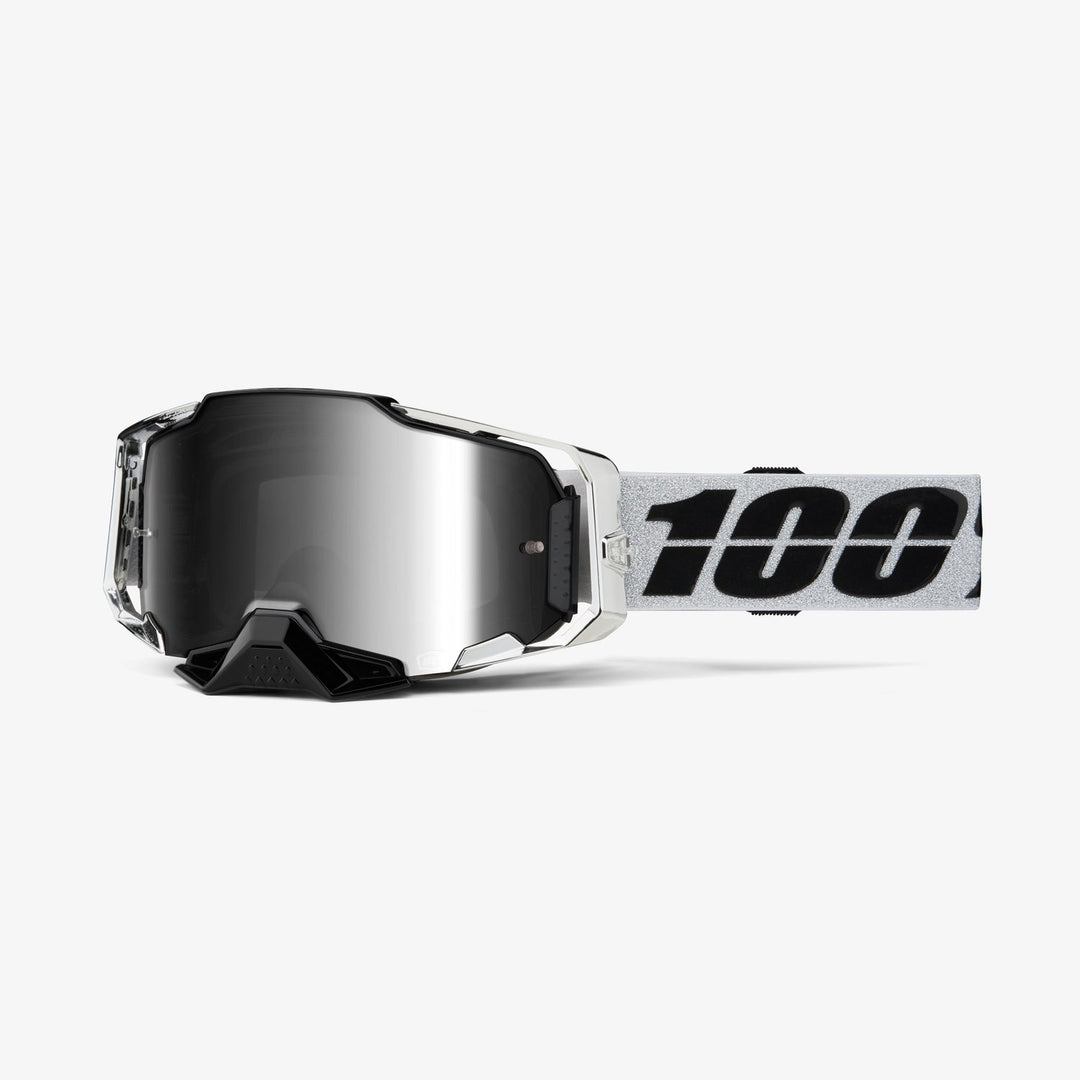 100% Armega mountain bike Goggles with grey band and mirror lens