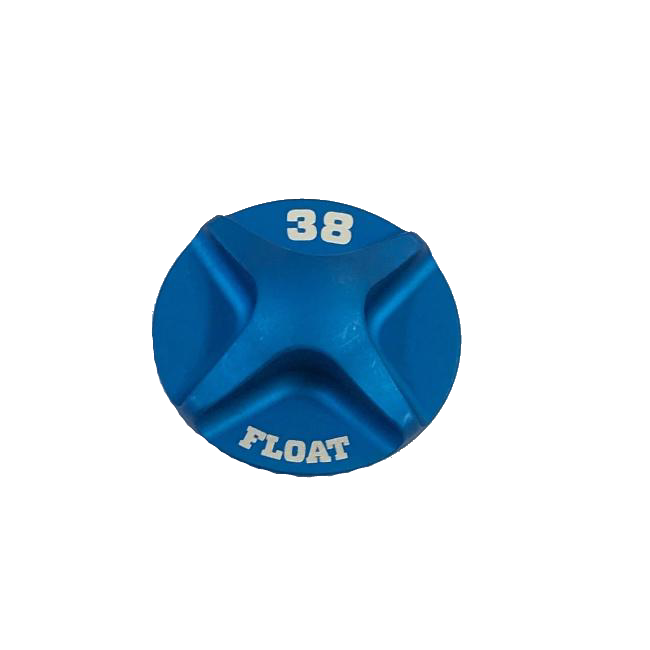 Fox 2021 38 Float Air Top Cap Blue Anodized