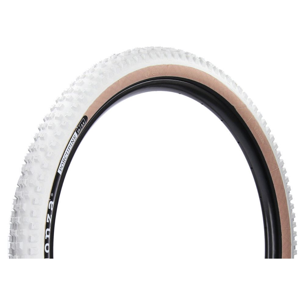 ONZA Porcupine Tire, 29" x 2.4", White with skin sidewalls