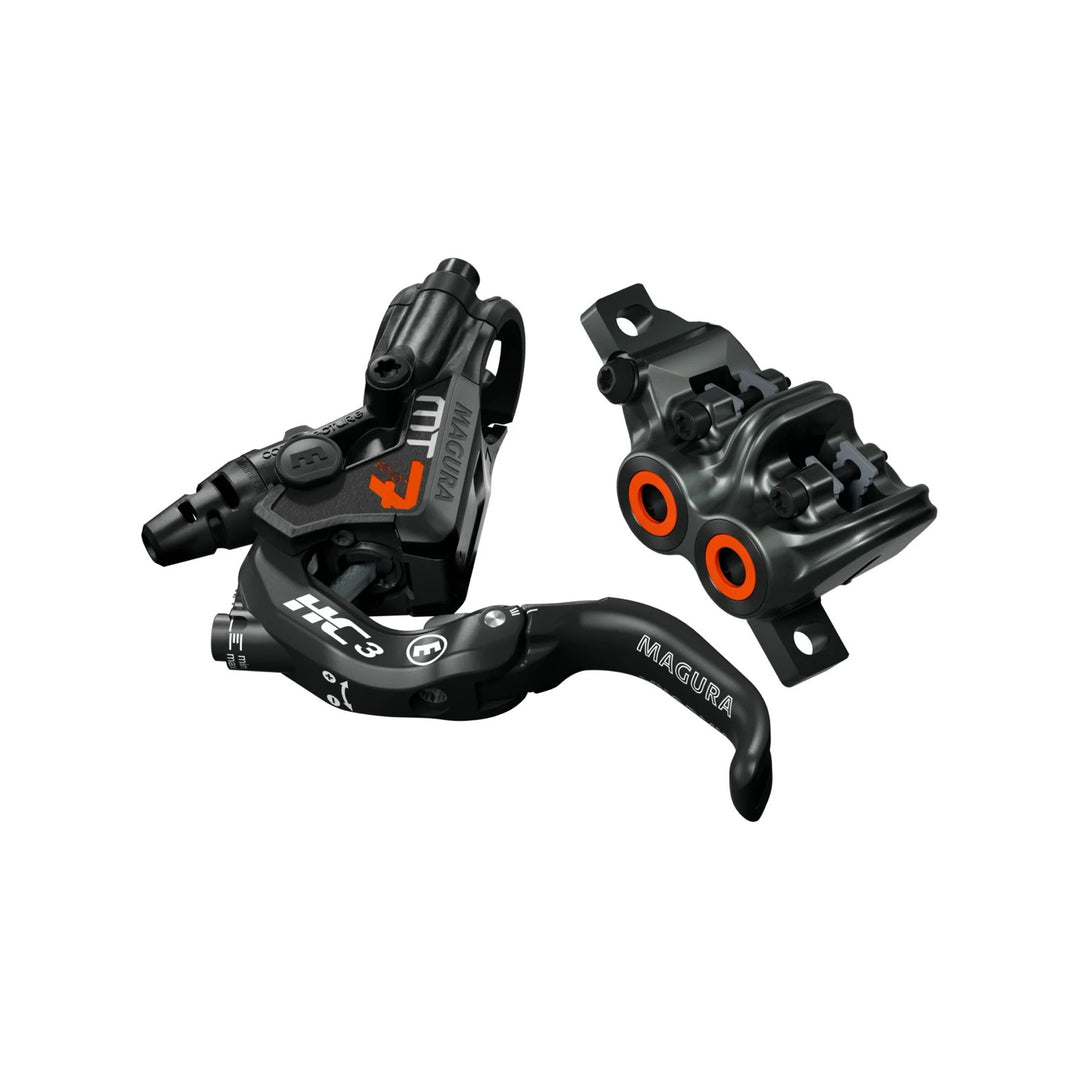 Magura MT7 Disc Brake, HC3 Brake Lever, Black and Orange