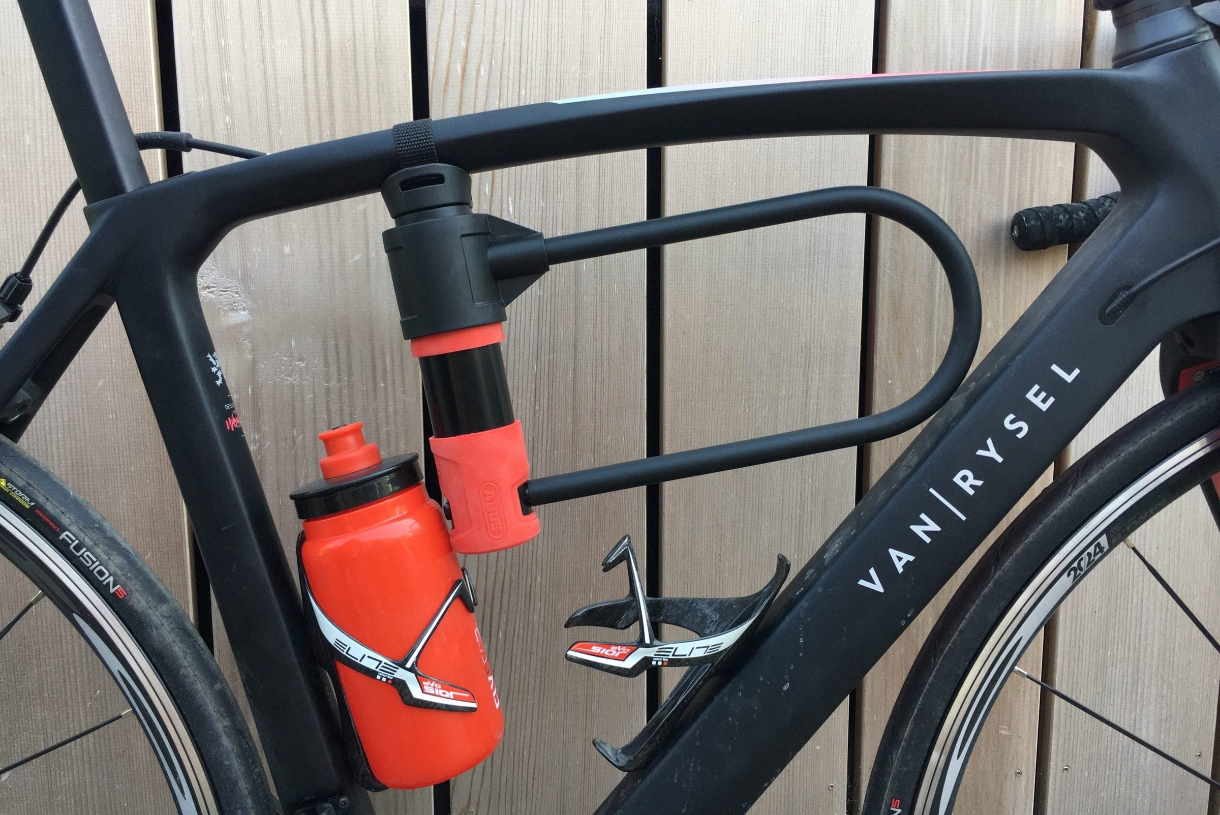 Water Bottle and Bike locks at smith creek cycle