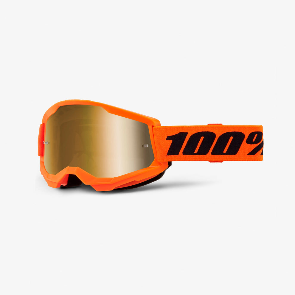 100% Strata 2 Goggles Orange Mirror Gold Smith Creek Cycle