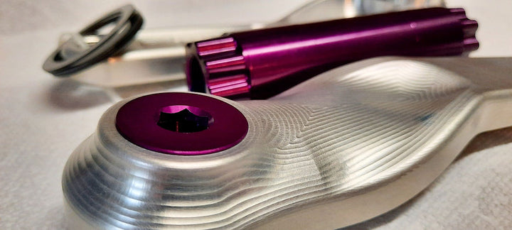IGNITE Catalyst crankset 165mm- Raw with purple