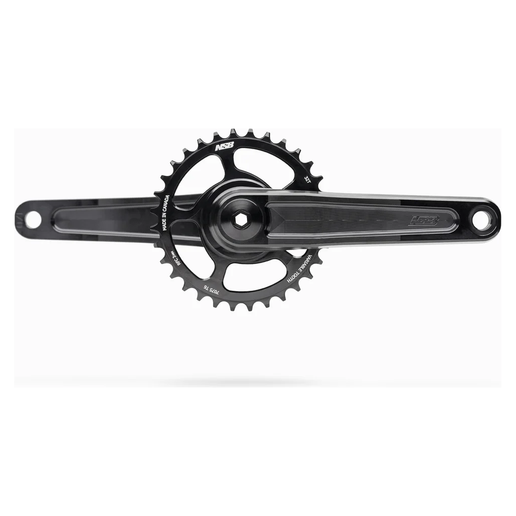 North Shore Billet Talon Crankset - 73mm BB/ 165mm crank arms Black