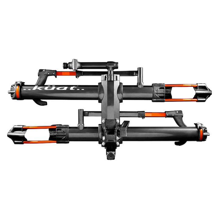 Rack Attack Kuat NV 2.0 Hitch Bike Rack - 2-Bike, 2" Receiver, Metallic Gray/Orange
