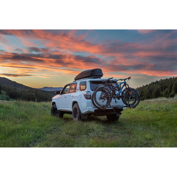 Rack Attack Kuat NV 2.0 Hitch Bike Rack - 2-Bike, 2" Receiver, Metallic Gray/Orange