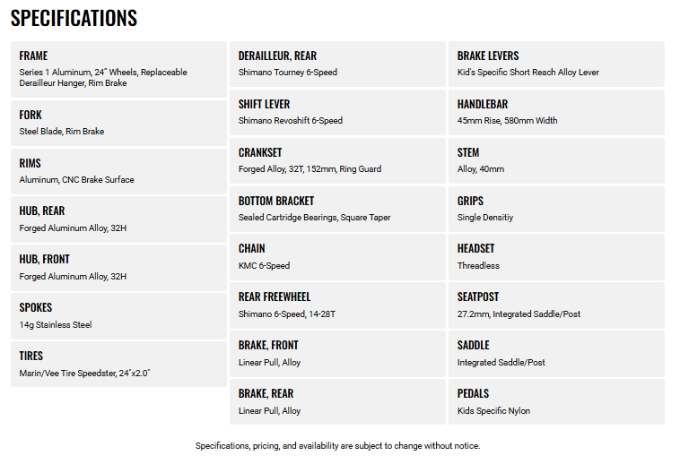 Marin Donky Jr 24" 6 Speed