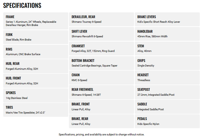 Marin Donky Jr 24" 6 Speed