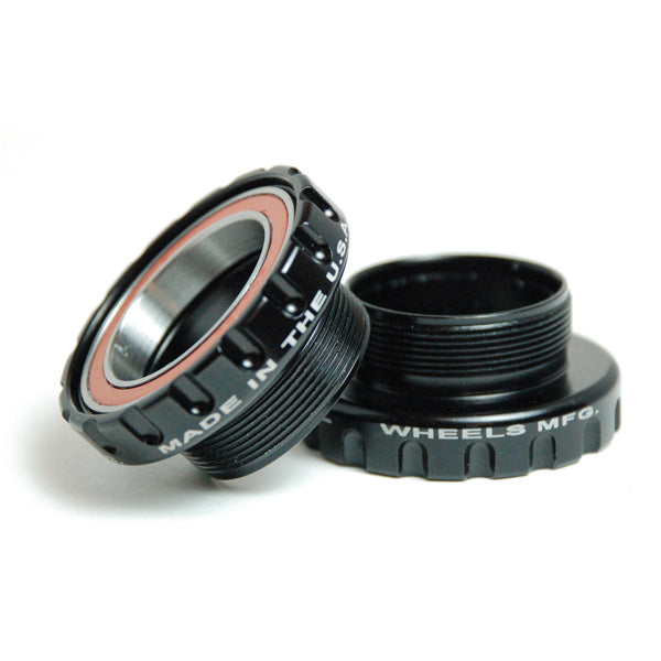 Wheels Manufacturing Bottom Bracket, BSA Threaded to 30mm, Angular Contact, Black