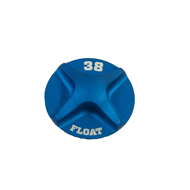 Fox 2021 38 Float Air Top Cap Blue Anodized
