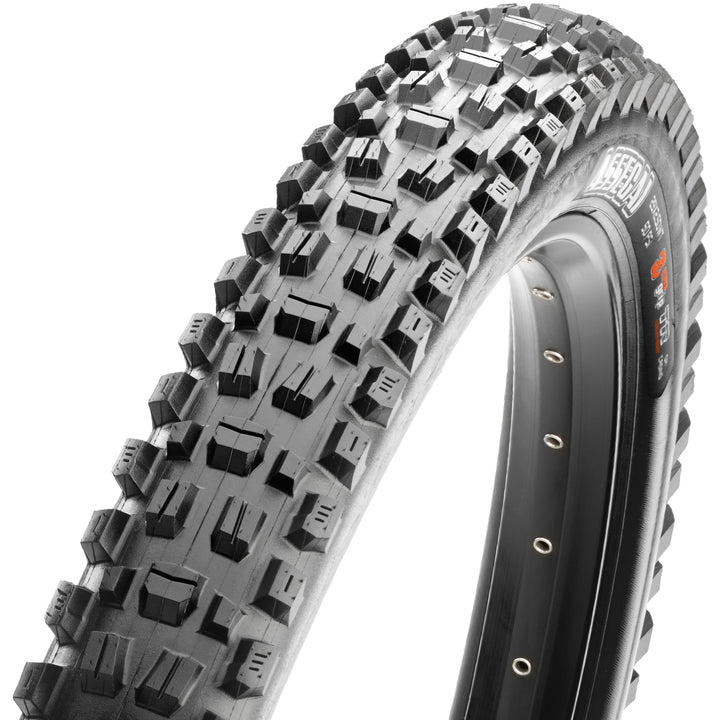 Close-up of Maxxis Assegai with tread pattern