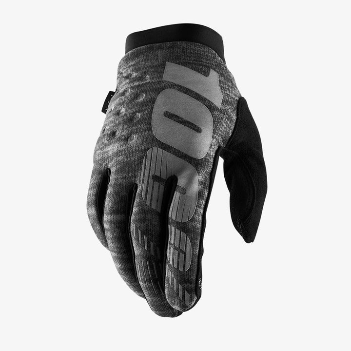 100% Brisker Gloves insulated mountain bike gloves back of hand