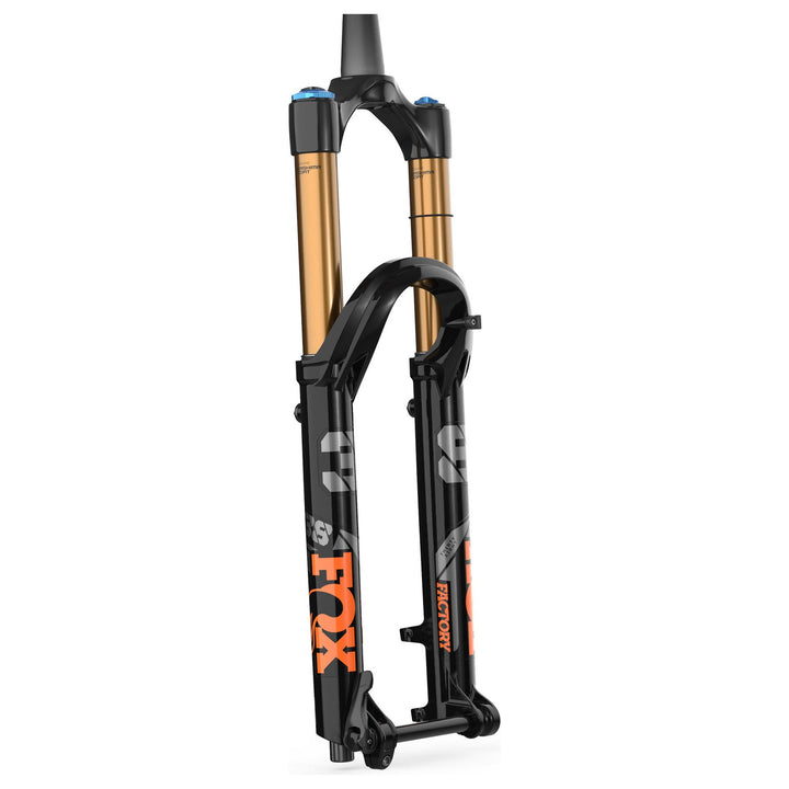 2022,FOX 38, K, FLOAT, 29in, F-S, 180, Grip 2, HSC, LSC, HSR, LSR, Shiny Blk, Orange/Gloss Blk Logo, 15QRx110, 1.5 T, 58HT, 44mm Rake, AM