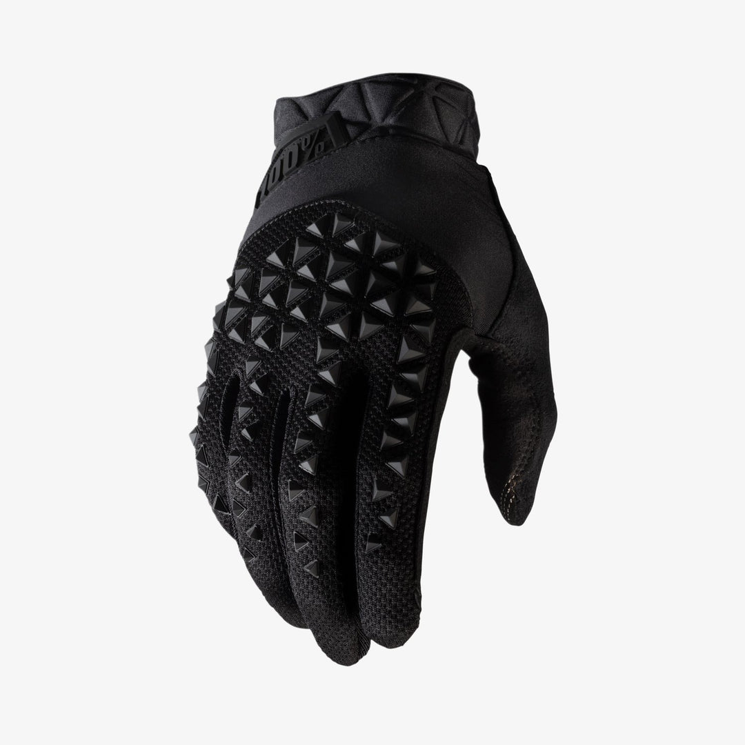 100% Black Geomatic Gloves black smith creek cycle
