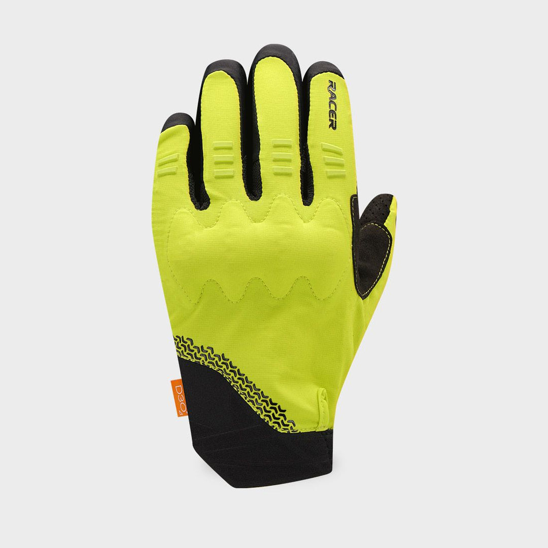 Racer Rock 3 Gloves lime/black back of hand