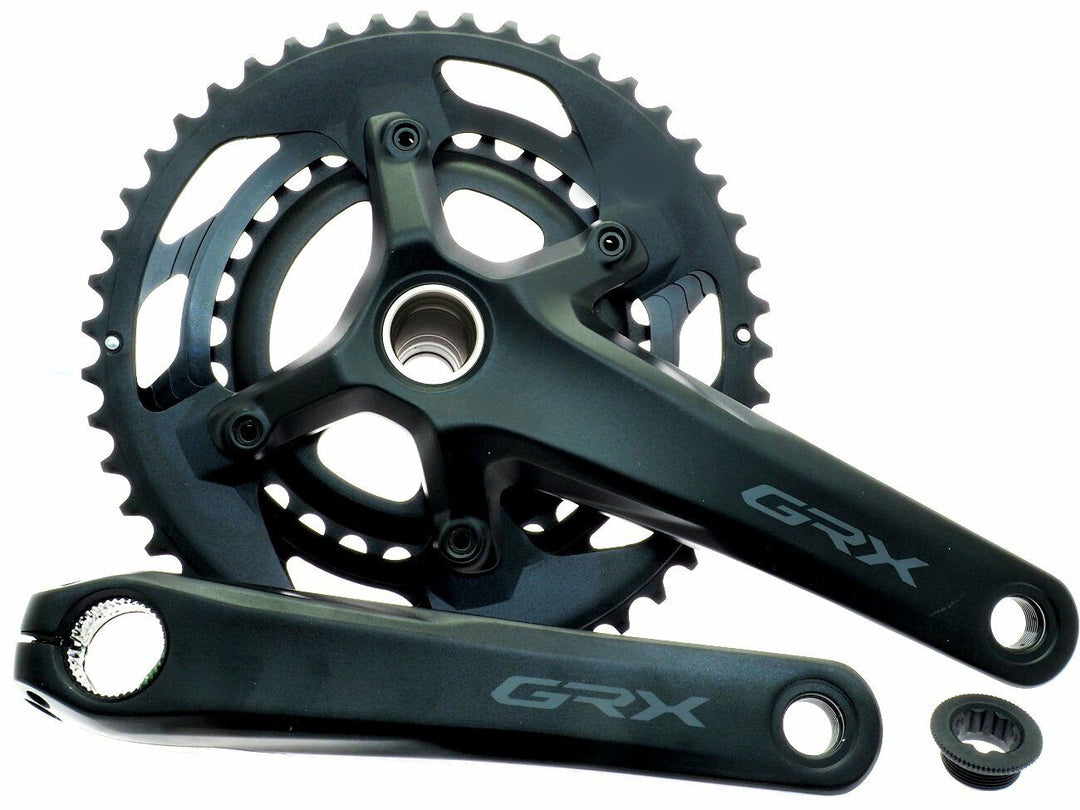 Shimano, GRX FC-RX600-11, Crankset, Speed: 11, Spindle: 24mm, BCD: 80/110, 30/46, Hollowtech II, 170mm, Black, Road Disc