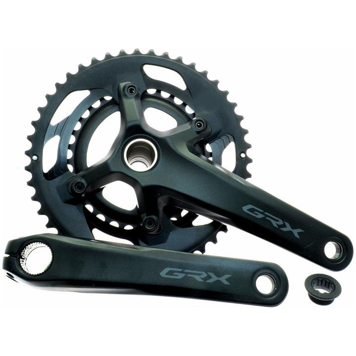 Shimano, GRX FC-RX600-11, Crankset, Speed: 11, Spindle: 24mm, BCD: 80/110, 30/46, Hollowtech II, 170mm, Black, Road Disc